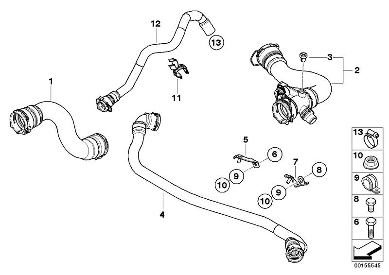 Coolant hose 17123422785