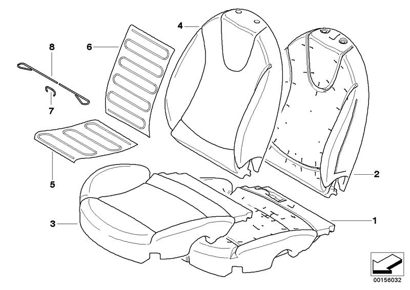 Foam base part back to the left AP K8 52102751239