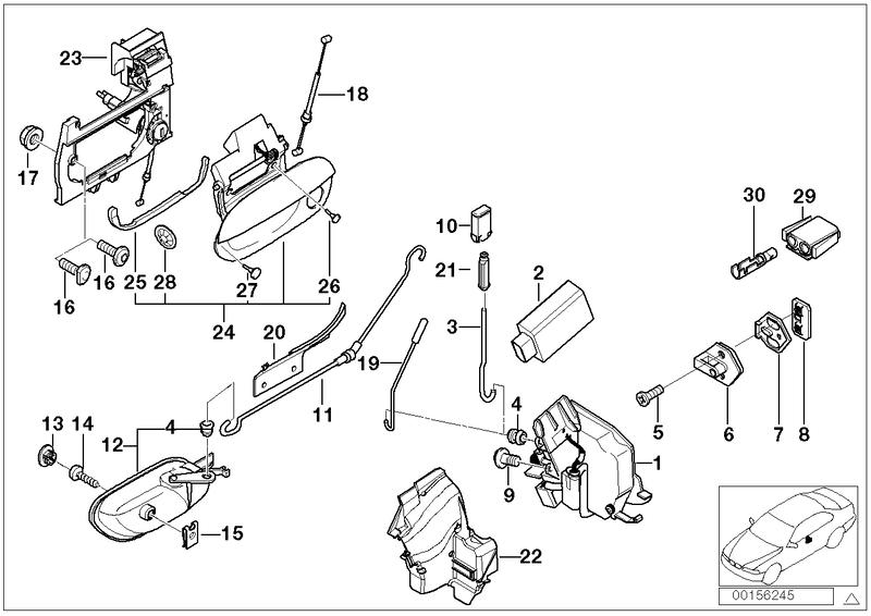 Cover lock right 51218235164