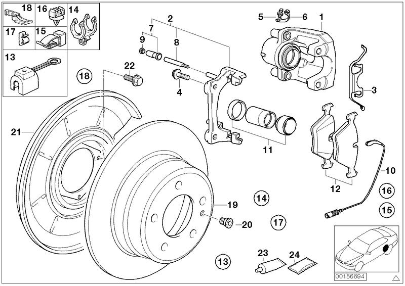 Caliper housing left ATE 34211160329