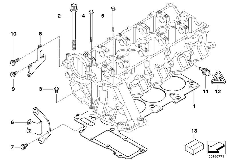 Dichtungssatz cylinder head free of asbestos 11122247501