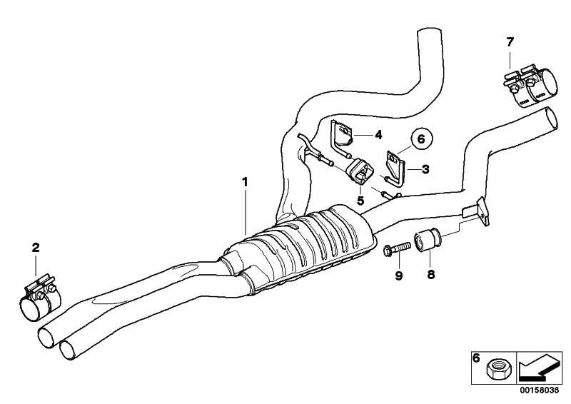 Means silencer 3 with tubes 18307565541