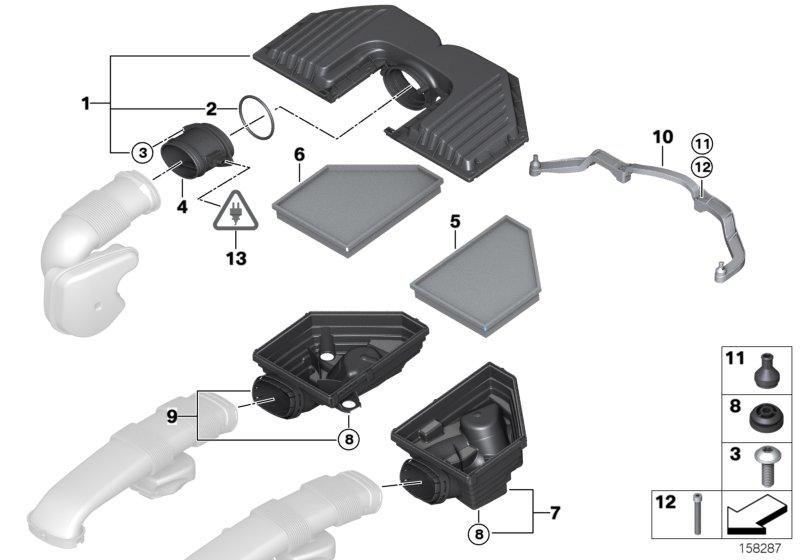 Intake silencer lower part 13717558727