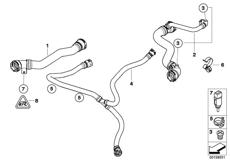 Coolant hose 17127541062