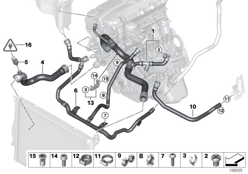 Holder coolant hose 17127566782