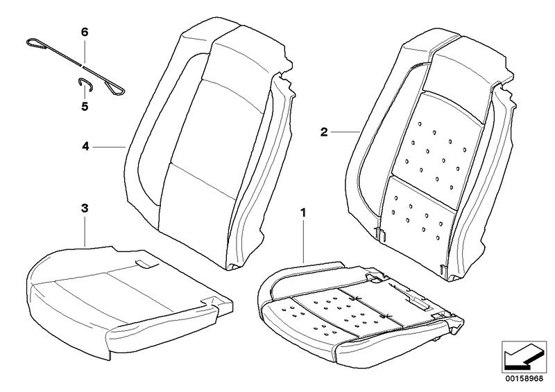 Cushion part back to the left 52107211861