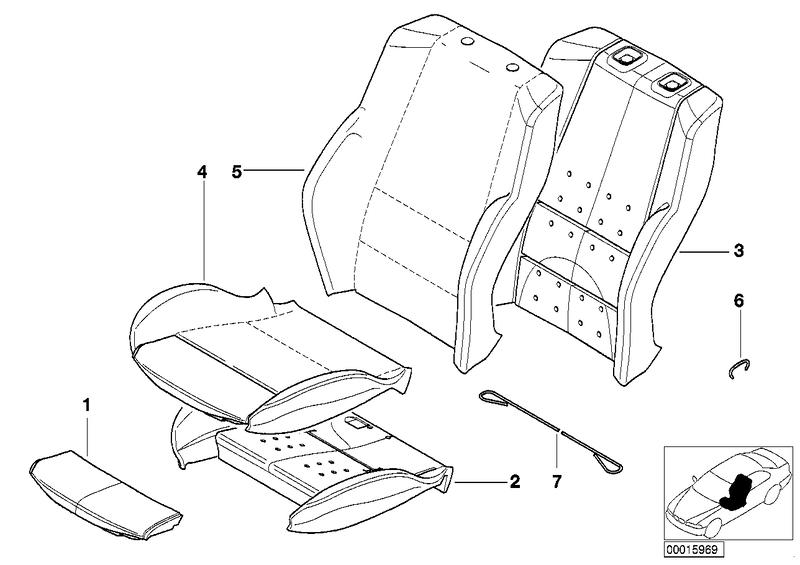 Cover seat GRAY 52108234906