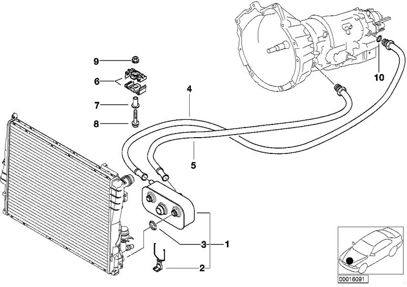 Oil cooler line flow A4S 360R 17227577626