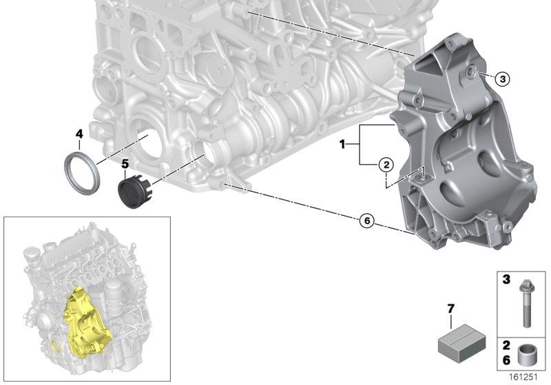 Dichtungssatz crankcase asbestos-free 11117807292