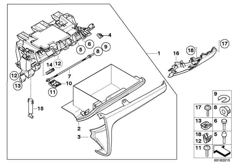 Glove box BLACK 51166982681