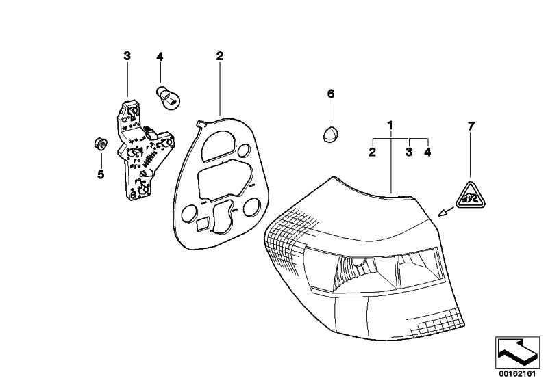 Seal right rear light 1er 63217199768