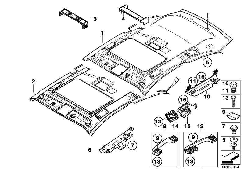 Headlining sunroof ALASKAGRAU 1er 51449136328