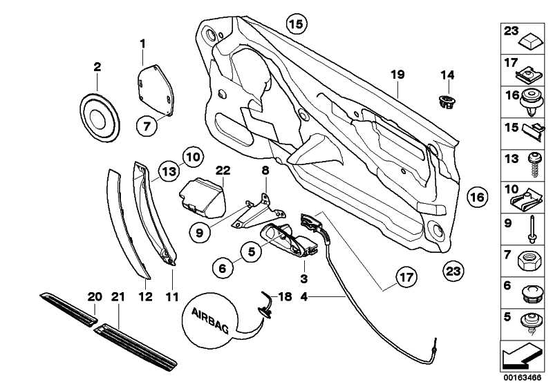 Door opener inside left BEIGE Z4 51417158497