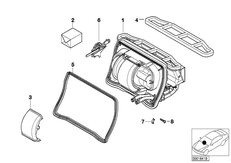 Empty heater housing 64118372767