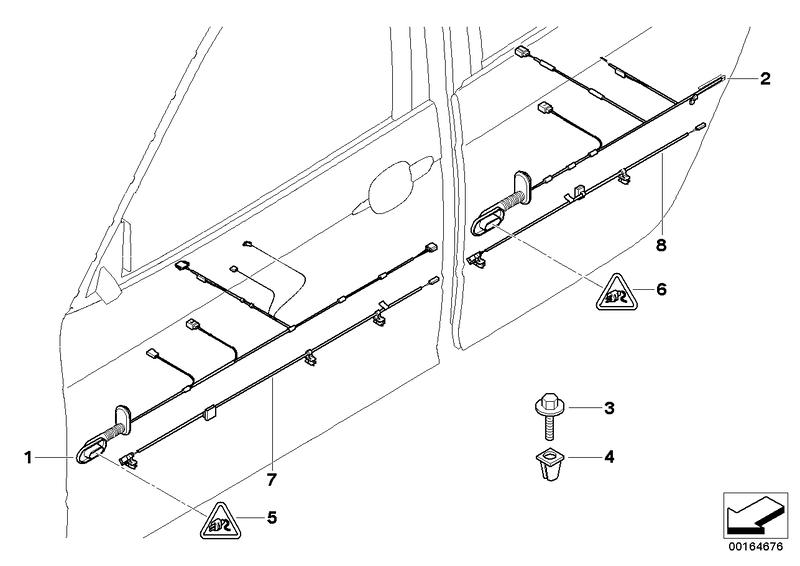 Harness rear door 61113450857