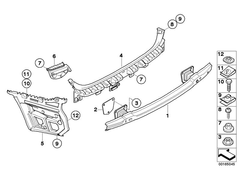 Carrier rear bumper M 51127179675 - BMW.Click - Spare parts and Accessories