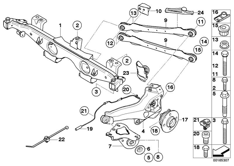 Halter trailing arm left 33306857795