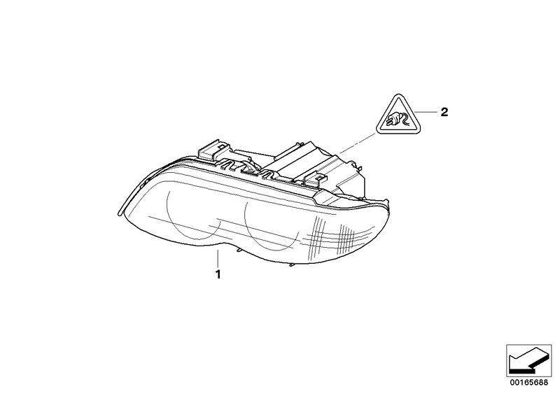 Left headlight 63127164441