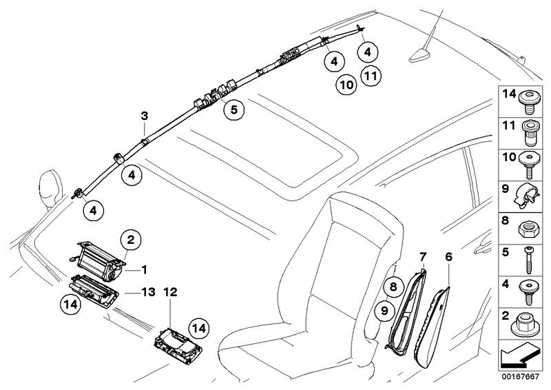 Head airbag right 72129132878