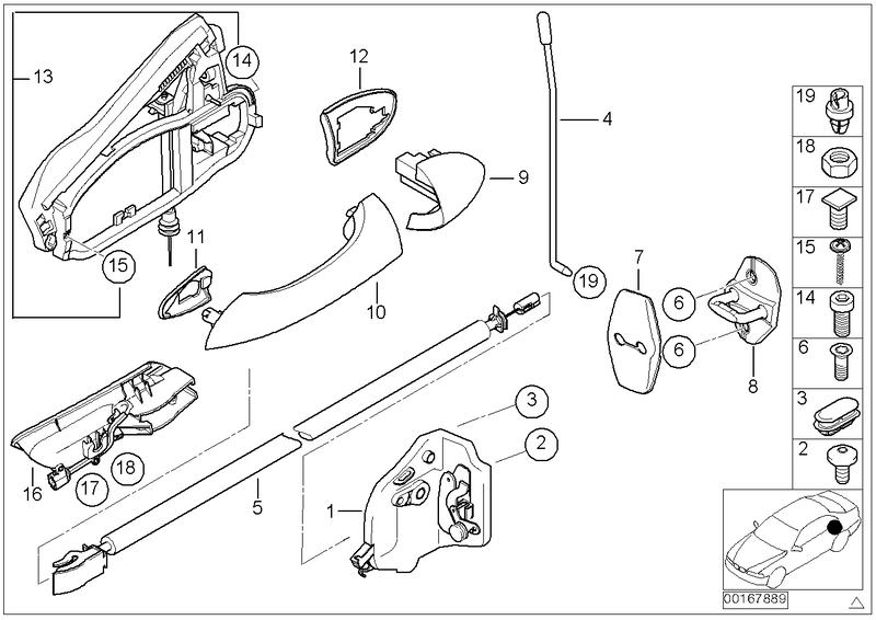 Rotary latch lock m. Actuator right 51228402602