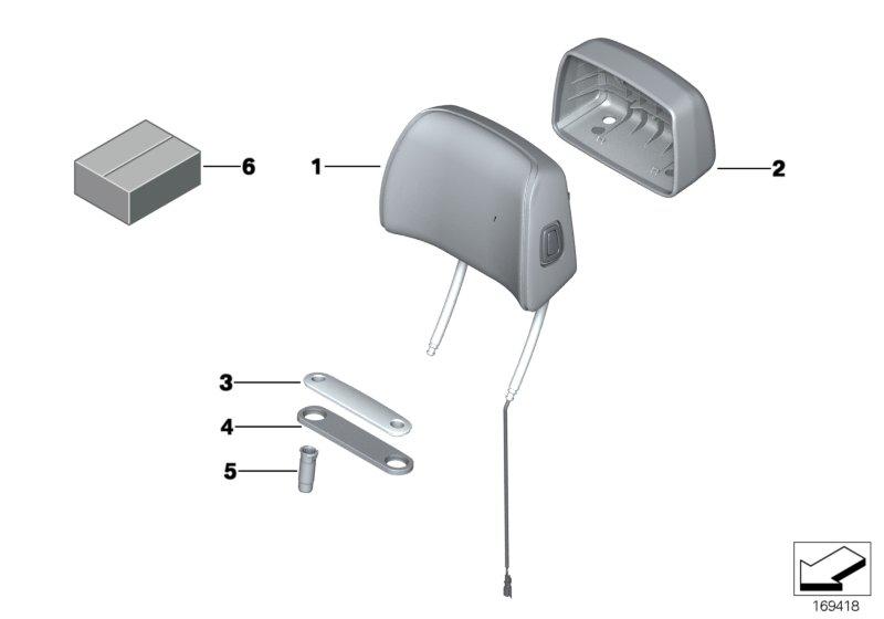 Headrest base leather LCCX LCDH OYST. 52107263817