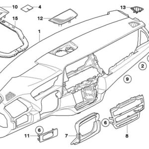 Covering the instrument panel BRAUN 51456974558