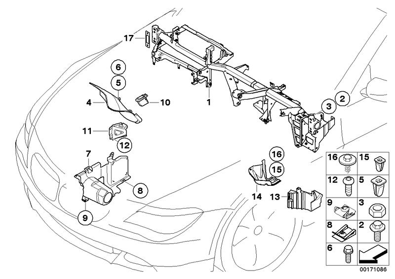 Cover right steering gear 51717906522