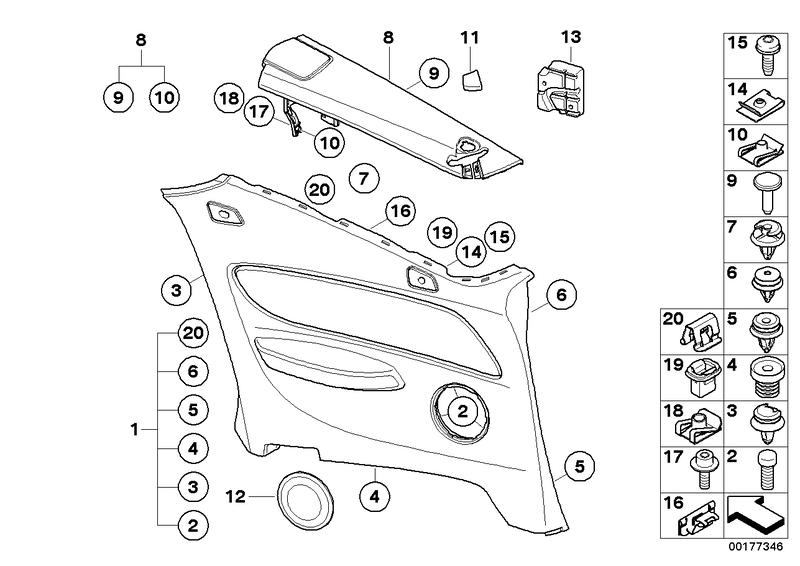 Side panel leather rear right TERRA 51437234268