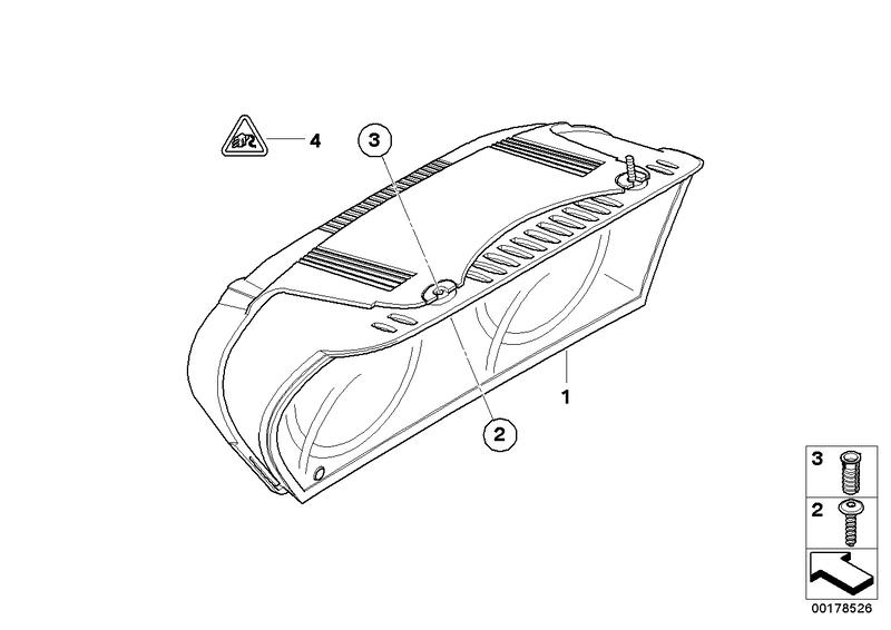 Instrument cluster uncoded KM / H 62116958592