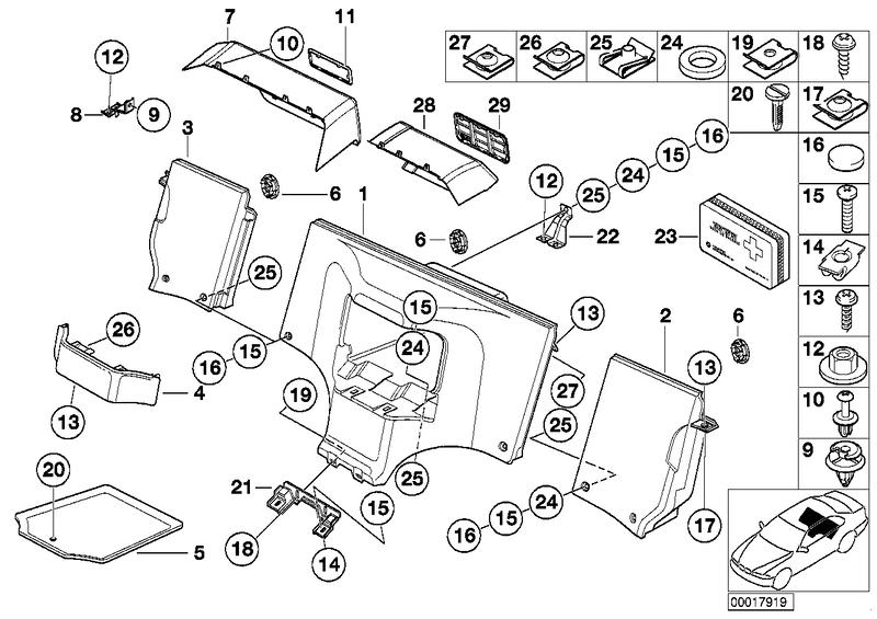 Set of mounting parts 51168401849