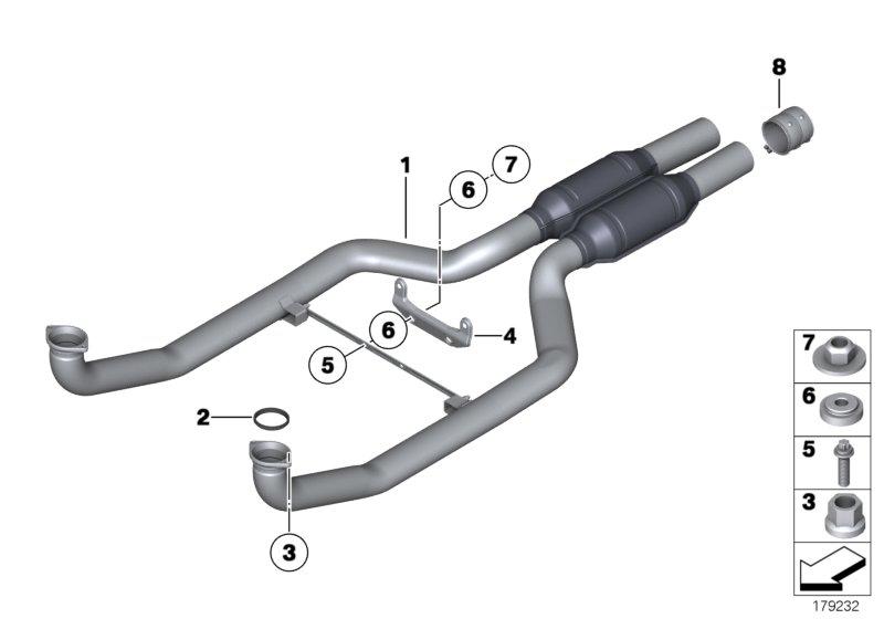 Exhaust pipes with silencer 18307578191