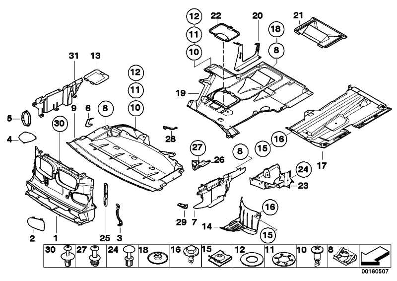 Cover the engine compartment bottom left 5er 51717008689