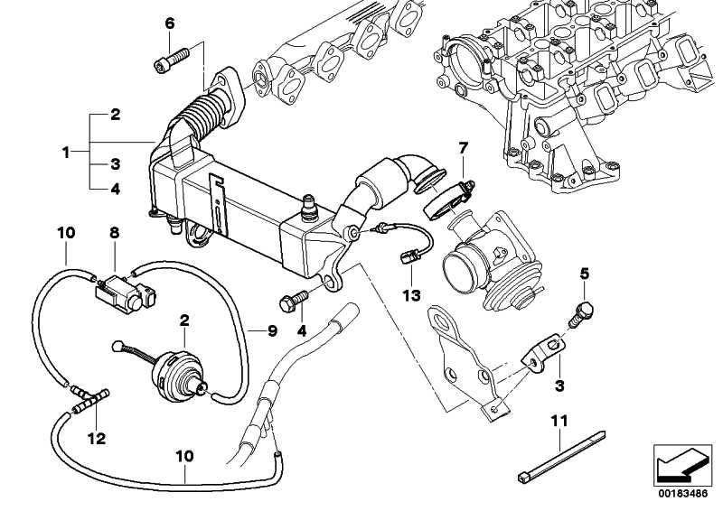 Exhaust gas temperature sensor 3 Series 5 Series 7 Series X5 X6 13628506995