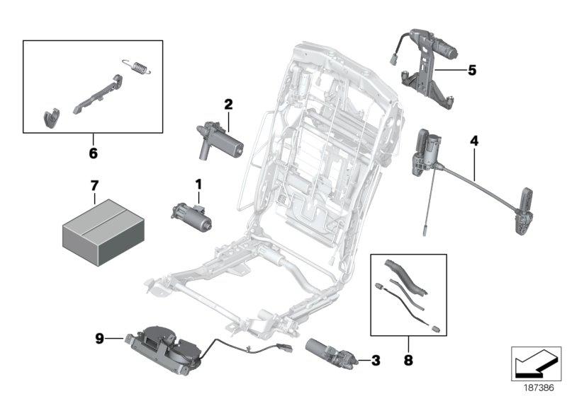 Repair kit seat frame 52209181836