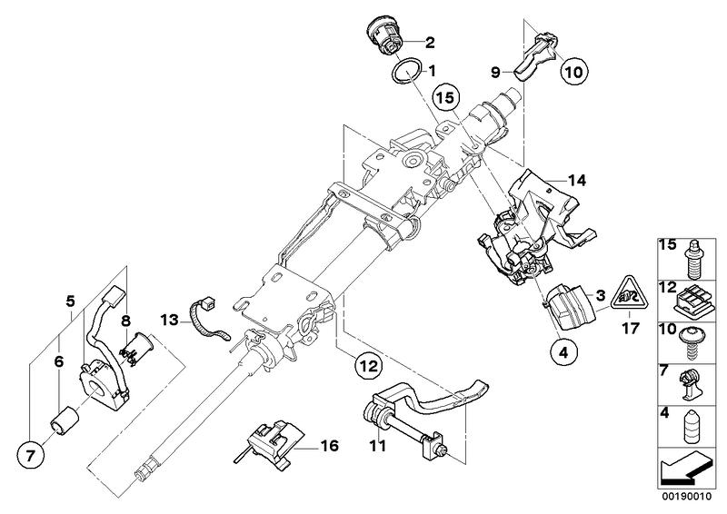 Holding bushing steering angle sensor 32306767219