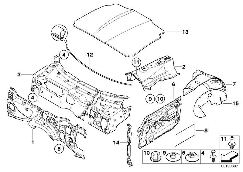 Soundproofing rear left 51483446001