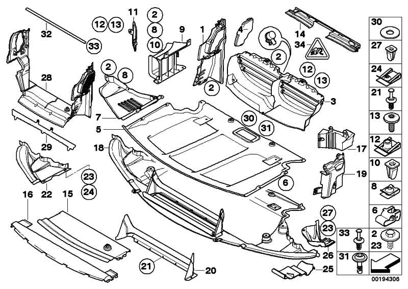 Engine compartment shielding front 51757138601