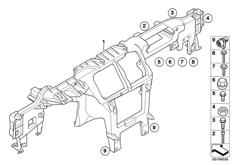 Instrument panel carrier 51716953909