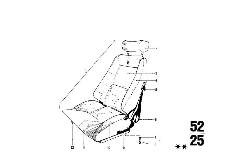 Seat rail outer left 52101829901