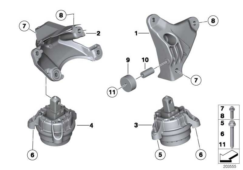 Engine support bracket right 22116775912