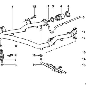 Set fuel hose / clamp 470mm / FPM 5er 7 Series 13531741192