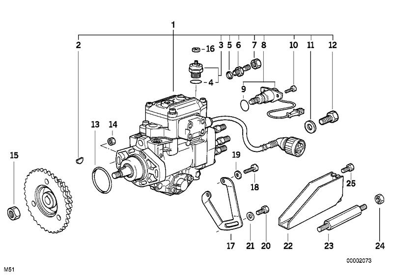 Exchange injection pump DDE2 / 68MM 13512245735