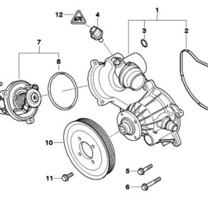 Exchange coolant pump mechanically 5er 6 7 Series X5 11517586779