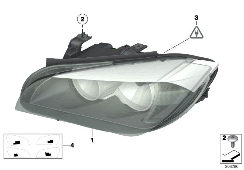 Right headlight 63117357434