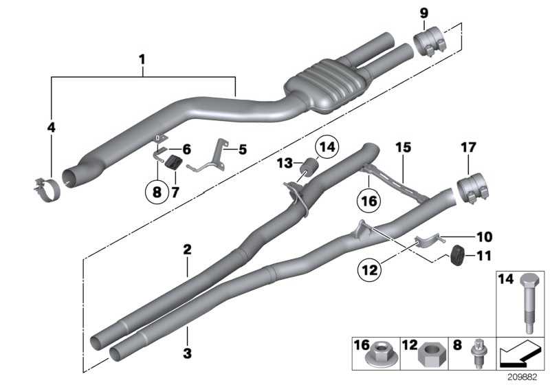 Intermediate pipe 5 Series 18308507390