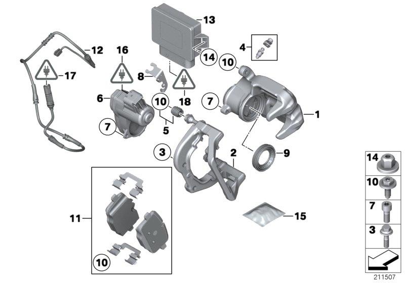 Caliper housing right 34216793048