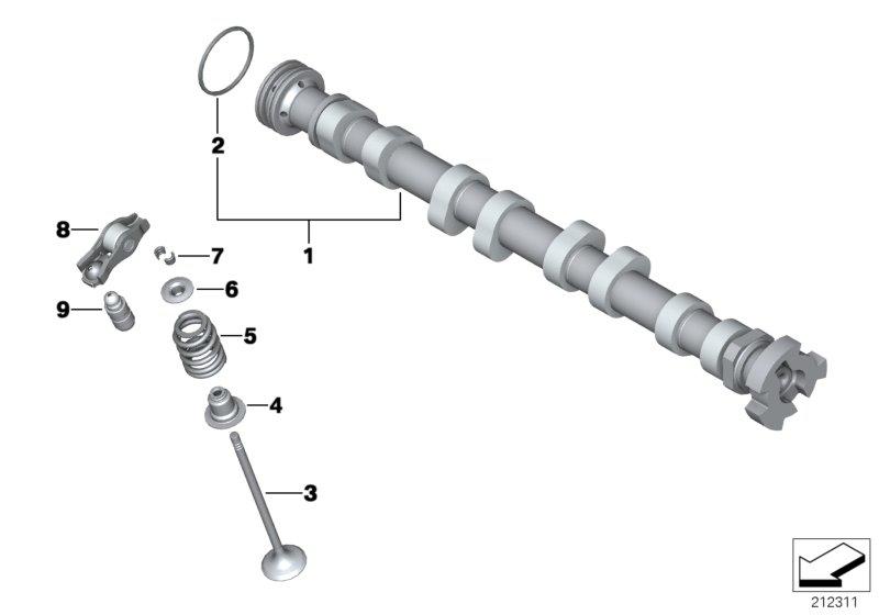 Exhaust camshaft 11317589882