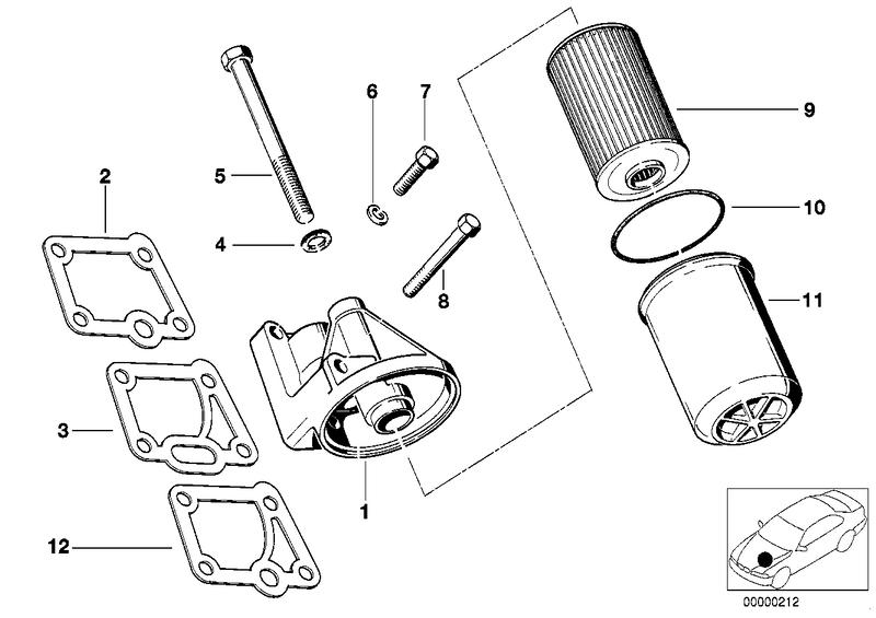 Oil filter head 11421716584