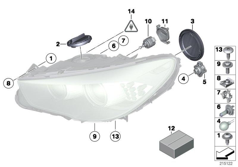 Cap headlamp adjuster re. 63127262838