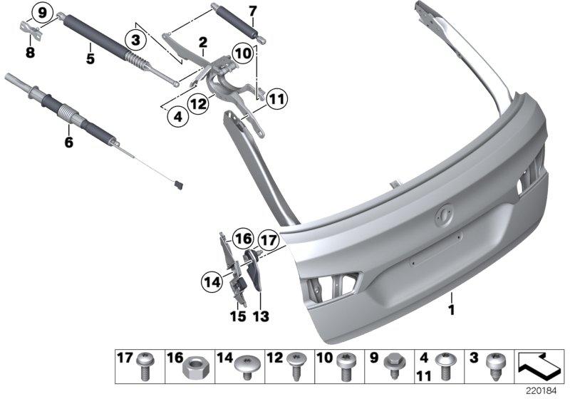 Hinged tailgate left 41627206641